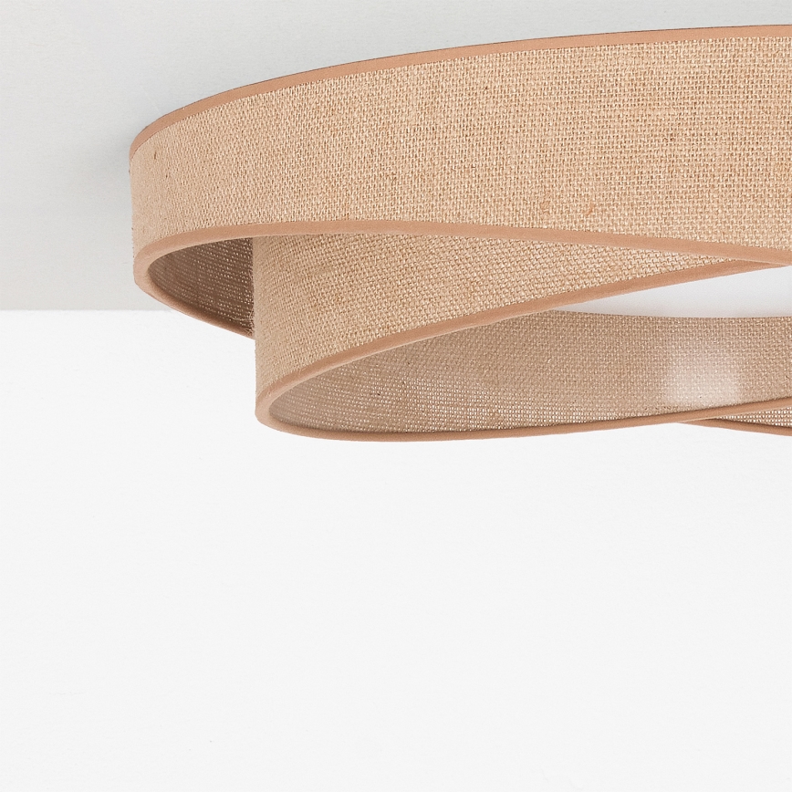 BRILAGI - LED stropna svjetiljka s mogućnošću prigušivanja VELVET TWIST LED/36W/230V 3000-6000K Ø 65 cm Wi-Fi Tuya Beacon u bež boji + daljinski upravljač