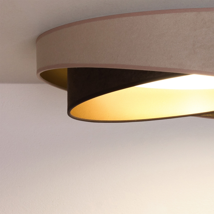 BRILAGI - LED Prigušivo stropno svjetlo VELVET TWIST LED/36W/230V 3000-6000K Ø 65 cm Wi-Fi Tuya Beacon bež/smeđa/zlatna + daljinski upravljač