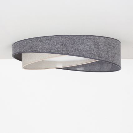 BRILAGI - LED stropna svjetiljka s prigušivanjem VELVET TWIST LED/36W/230V 3000-6000K pr. 65 cm Wi-Fi Tuya Beacon siva/kremasta + daljinski upravljač