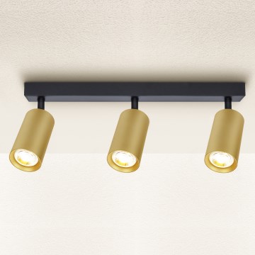 Brilagi - LED prigušivo točkasto svjetlo SELE GOLDEN 3xGU10/6,5W/230V 2700-6500K crna/zlatna