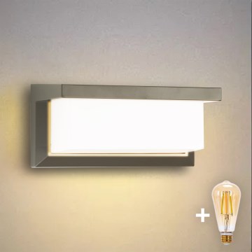 Brilagi - LED prigušivo vanjsko zidno svjetlo BRICKY 1xE27/6W/230V 2700-6500K IP54 siva