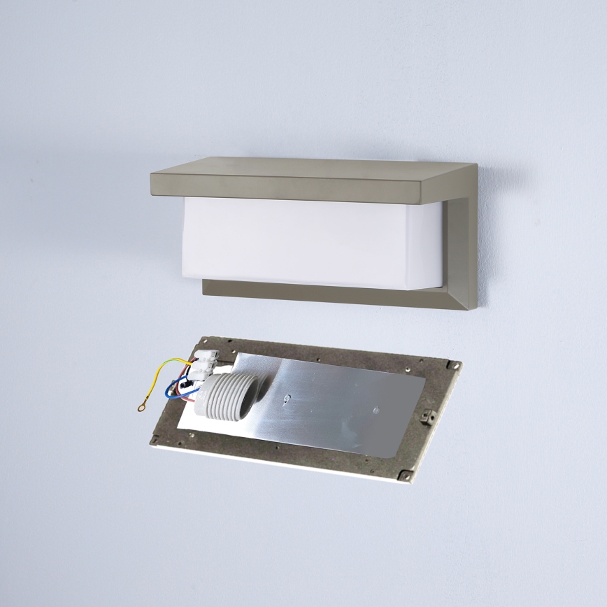 Brilagi - LED prigušivo vanjsko zidno svjetlo BRICKY 1xE27/6W/230V 2700-6500K IP54 siva