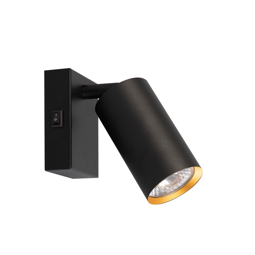 Brilagi - LED RGBW prigušivo zidno usmjereno svjetlo s prekidačem SELE 1xGU10/4,8W/230V 3000K crna/zlatna + daljinski upravljač