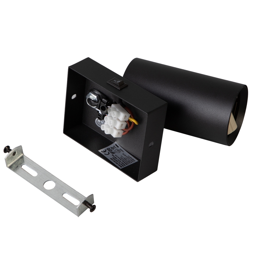 BRILAGI - LED RGBW prigušiva zidna reflektorska svjetiljka s prekidačem SELE 1xGU10/4,8W/230V 3000K crna + daljinski upravljač