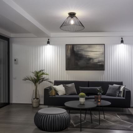 Brilagi - LED prislonjen luster CERIA WIRE 1xE27/40W/230V pr. 45 cm crna