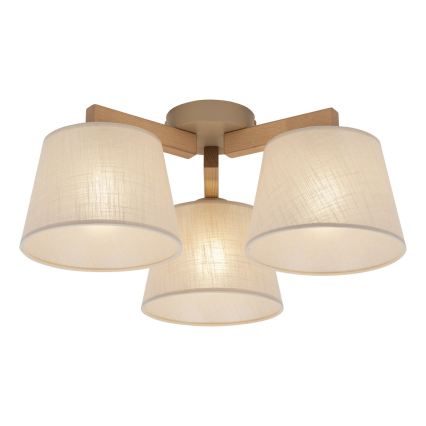 BRILAGI - LED prislonjen luster LATTE SABIA 3xE27/15W/230V borovina/bež
