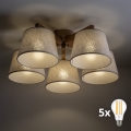BRILAGI - LED Prislonjen luster LATTE SABIA 5xE27/15W/230V bor/krem