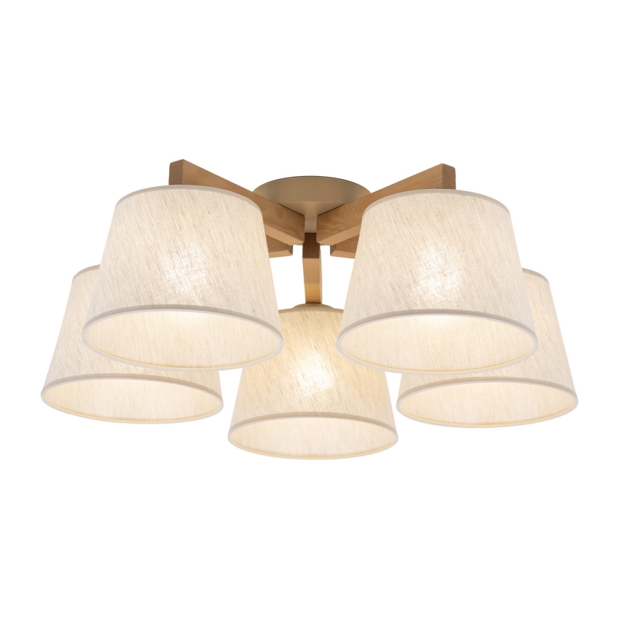 BRILAGI - LED Prislonjen luster LATTE SABIA 5xE27/15W/230V bor/krem