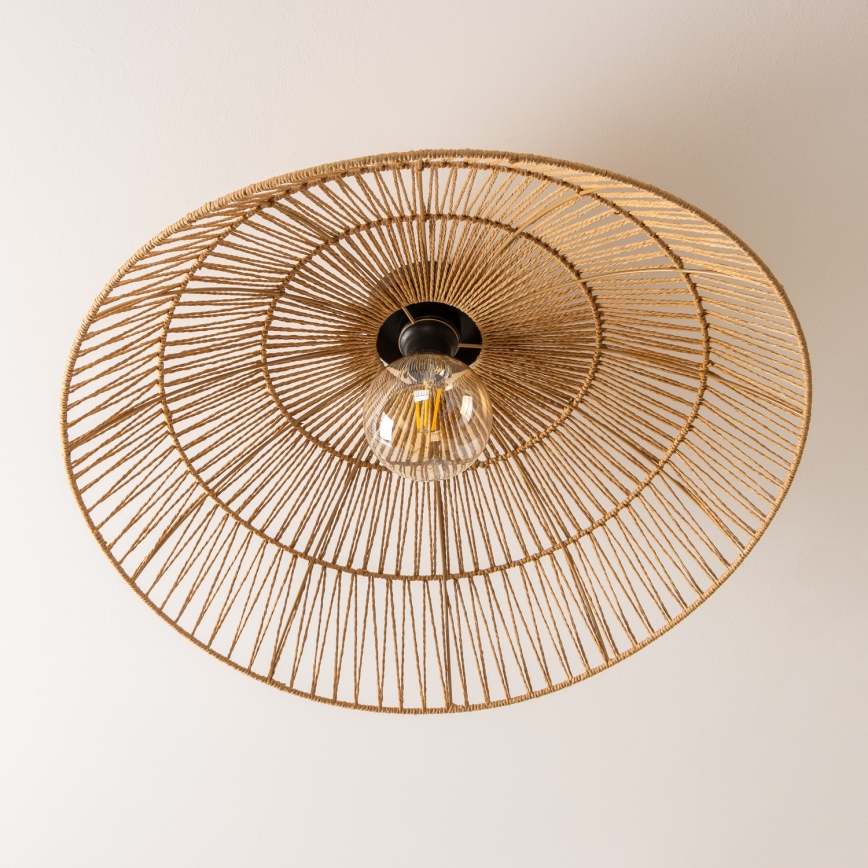 Brilagi - LED prislonjena stropna svjetiljka CERIA BOHO 1xE27/40W/230V Ø 70 cm smeđa