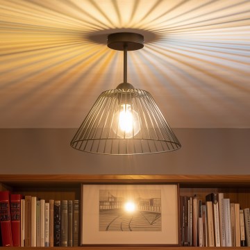 Brilagi - LED prislonjena stropna svjetiljka CERIA WIRE 1xE27/60W/230V Ø 30 cm crna