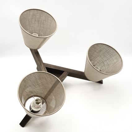 Brilagi - LED stropni luster ANTHONY 3xE14/40W/230V hrast orah/bež