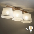 BRILAGI - LED prislonjeni luster LATTE SABIA 3xE27/15W/230V borovina/bijela
