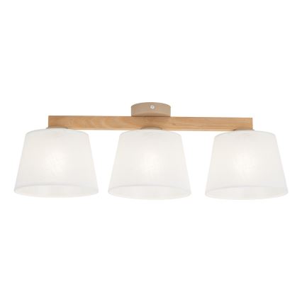 BRILAGI - LED prislonjeni luster LATTE SABIA 3xE27/15W/230V borovina/bijela