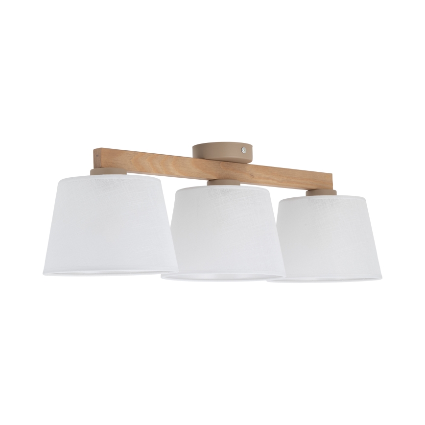 BRILAGI - LED prislonjeni luster LATTE SABIA 3xE27/15W/230V borovina/bijela