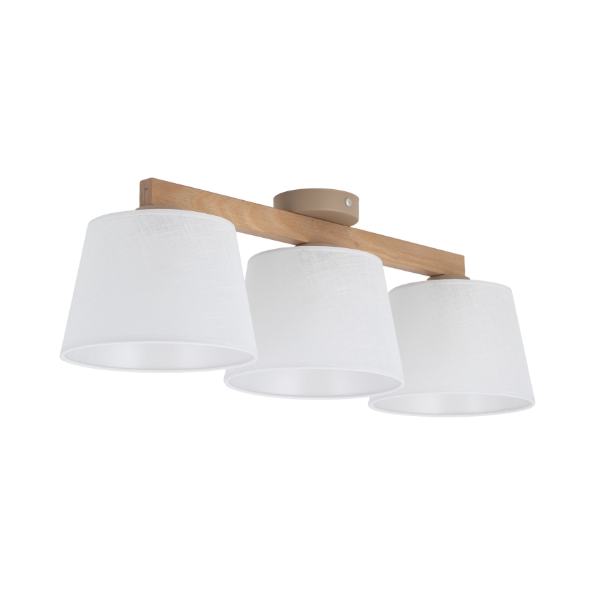 BRILAGI - LED prislonjeni luster LATTE SABIA 3xE27/15W/230V borovina/bijela