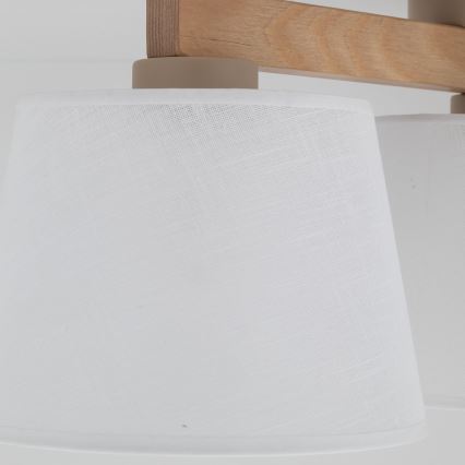 BRILAGI - LED prislonjeni luster LATTE SABIA 3xE27/15W/230V borovina/bijela
