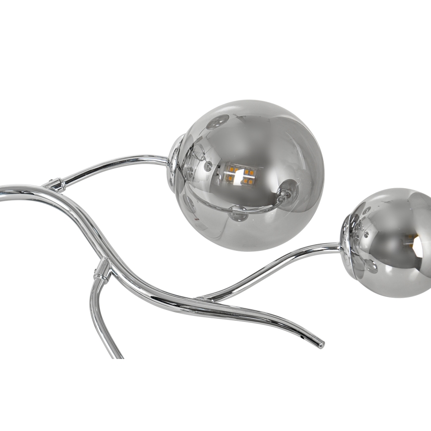 Brilagi - LED prislonjeni luster MISTEL 9xG9/3W/230V crni krom/dimljeno staklo