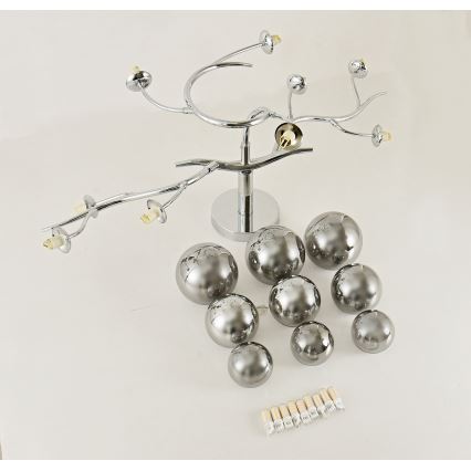 Brilagi - LED prislonjeni luster MISTEL 9xG9/3W/230V crni krom/dimljeno staklo