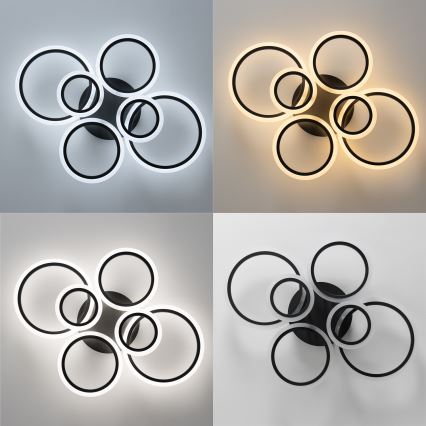 Brilagi - LED stropna lampa s prigušivanjem ORBITS LED/85W/230V 3000-6500K crna + daljinski upravljač