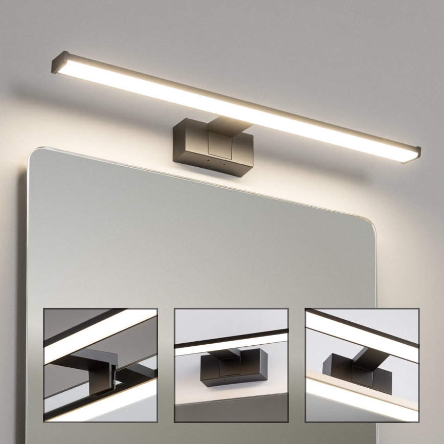 Brilagi - LED rasvjeta za kupaonsko ogledalo 3u1 VESTRA LED/12W/230V 60 cm IP44 crna