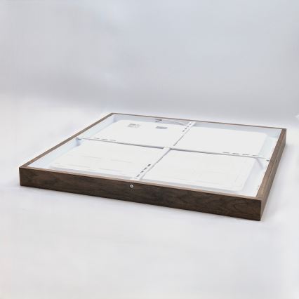 Brilagi - LED Stropna rasvjeta WOODY FRAME LED/40W/230V 60x60 cm IP44 orah