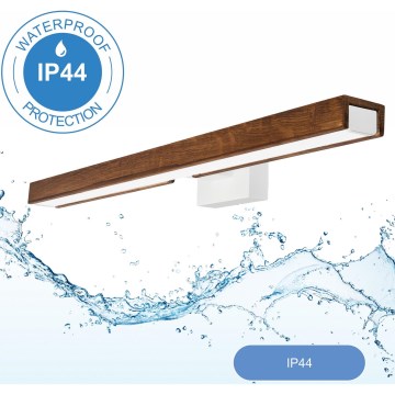 Brilagi - LED Rasvjeta za ogledalo u kupaonici WOODY MIRROR LED/12W/230V 60 cm IP44 hrast/bijela