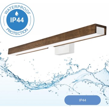 Brilagi - LED Rasvjeta za ogledalo u kupaonici WOODY MIRROR LED/12W/230V 60 cm IP44 hrast orah/bijela