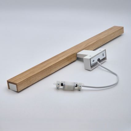 Brilagi - LED Rasvjeta za ogledalo u kupaonici WOODY MIRROR LED/12W/230V 60 cm IP44 hrast/bijela