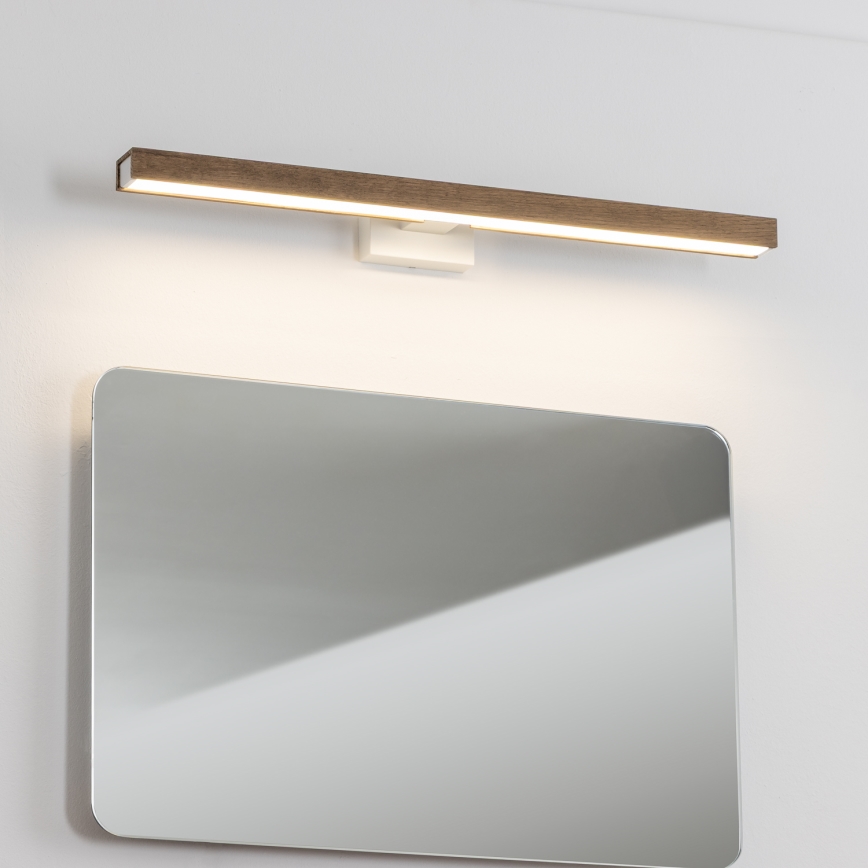 Brilagi - LED Rasvjeta za ogledalo u kupaonici WOODY MIRROR LED/12W/230V 60 cm IP44 hrast orah/bijela
