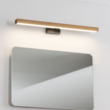 Brilagi - LED Rasvjeta za ogledalo u kupaonici WOODY MIRROR LED/12W/230V 60 cm IP44 hrast/crna
