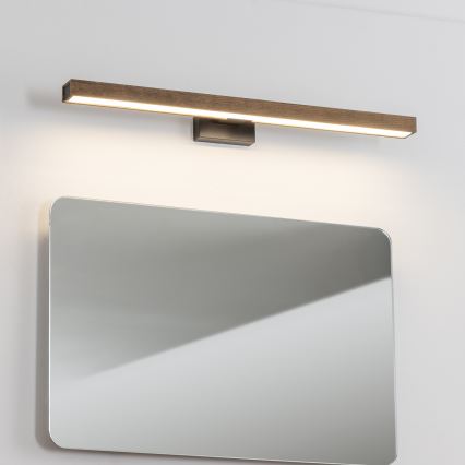 Brilagi - LED Rasvjeta za ogledalo u kupaonici WOODY MIRROR LED/12W/230V 60 cm IP44 hrast orah/crna