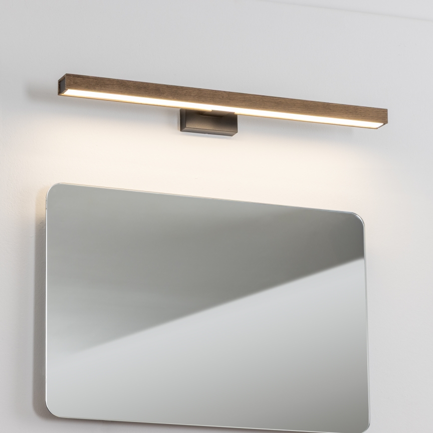 Brilagi - LED Rasvjeta za ogledalo u kupaonici WOODY MIRROR LED/12W/230V 60 cm IP44 hrast orah/crna