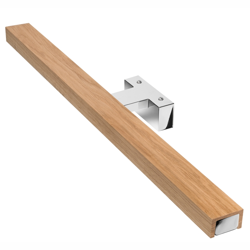 Brilagi - LED Rasvjeta za ogledalo u kupaonici WOODY MIRROR LED/12W/230V 60 cm IP44 hrast/sjajni krom