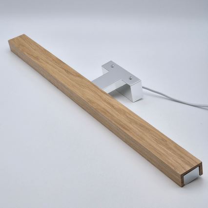 Brilagi - LED Rasvjeta za ogledalo u kupaonici WOODY MIRROR LED/12W/230V 60 cm IP44 hrast/sjajni krom