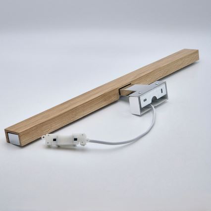Brilagi - LED Rasvjeta za ogledalo u kupaonici WOODY MIRROR LED/12W/230V 60 cm IP44 hrast/sjajni krom
