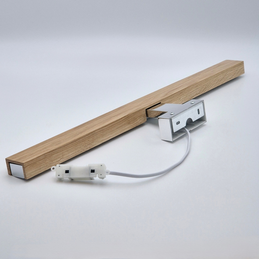 Brilagi - LED Rasvjeta za ogledalo u kupaonici WOODY MIRROR LED/12W/230V 60 cm IP44 hrast/sjajni krom