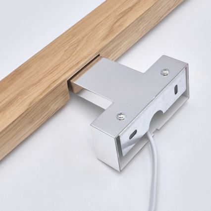 Brilagi - LED Rasvjeta za ogledalo u kupaonici WOODY MIRROR LED/12W/230V 60 cm IP44 hrast/sjajni krom
