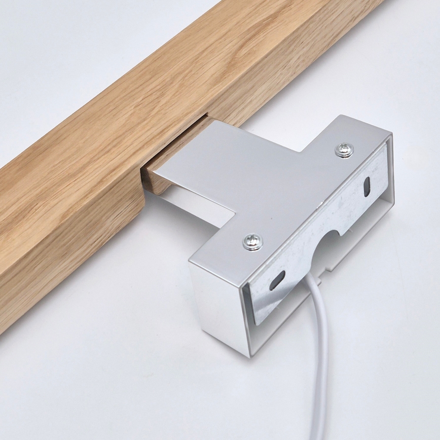Brilagi - LED Rasvjeta za ogledalo u kupaonici WOODY MIRROR LED/12W/230V 60 cm IP44 hrast/sjajni krom