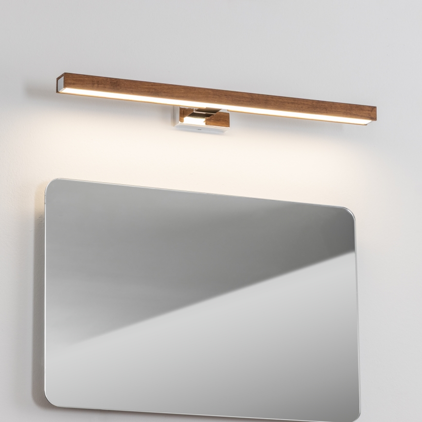Brilagi - LED Rasvjeta za ogledalo u kupaonici WOODY MIRROR LED/12W/230V 60 cm IP44 hrast trešnja/sjajni krom