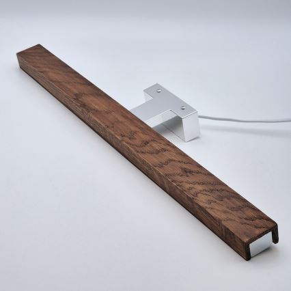 Brilagi - LED Rasvjeta za ogledalo u kupaonici WOODY MIRROR LED/12W/230V 60 cm IP44 hrast trešnja/sjajni krom