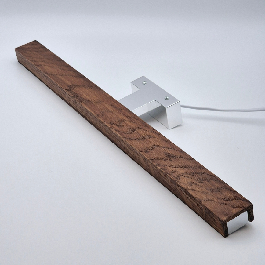 Brilagi - LED Rasvjeta za ogledalo u kupaonici WOODY MIRROR LED/12W/230V 60 cm IP44 hrast trešnja/sjajni krom