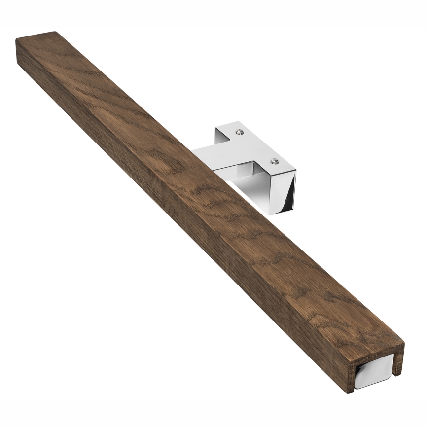 Brilagi - LED Rasvjeta za ogledalo u kupaonici WOODY MIRROR LED/12W/230V 60 cm IP44 hrast orah/sjajni krom