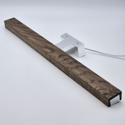 Brilagi - LED Rasvjeta za ogledalo u kupaonici WOODY MIRROR LED/12W/230V 60 cm IP44 hrast orah/sjajni krom