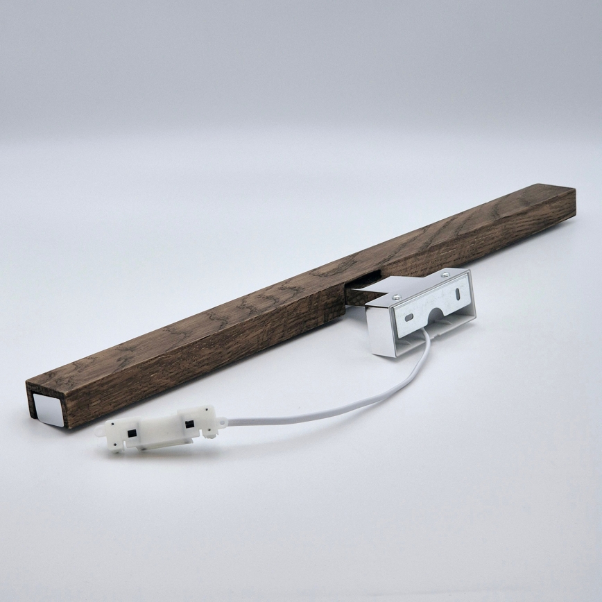 Brilagi - LED Rasvjeta za ogledalo u kupaonici WOODY MIRROR LED/12W/230V 60 cm IP44 hrast orah/sjajni krom