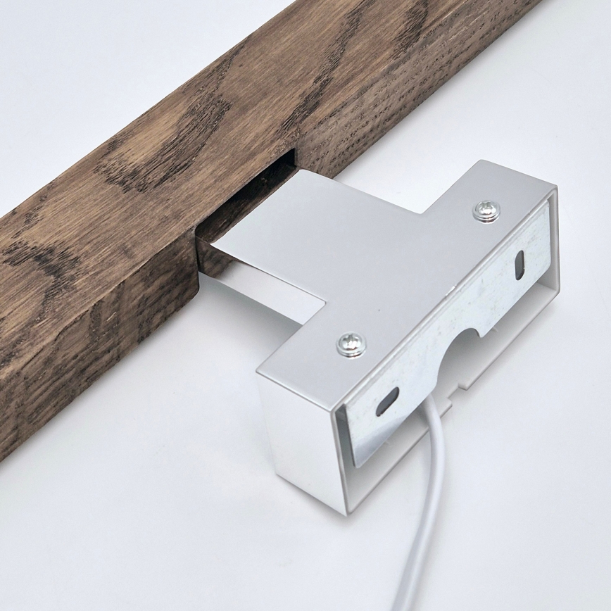 Brilagi - LED Rasvjeta za ogledalo u kupaonici WOODY MIRROR LED/12W/230V 60 cm IP44 hrast orah/sjajni krom