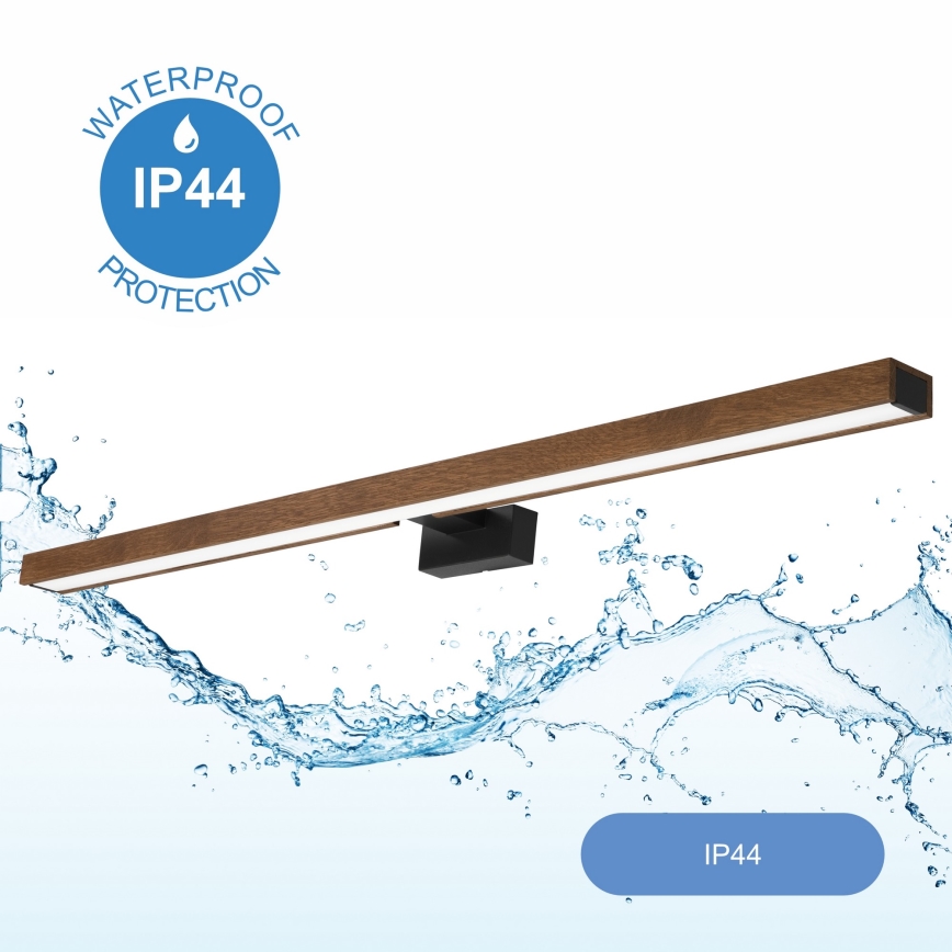 Brilagi - LED Rasvjeta za ogledalo u kupaonici WOODY MIRROR LED/15W/230V 90 cm IP44 hrast trešnja/crna