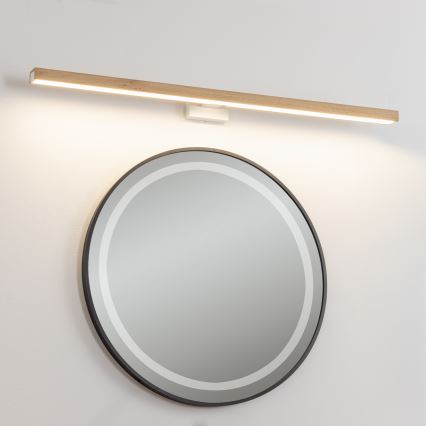 Brilagi - LED Rasvjeta za ogledalo u kupaonici WOODY MIRROR LED/15W/230V 90 cm IP44 hrast/bijela