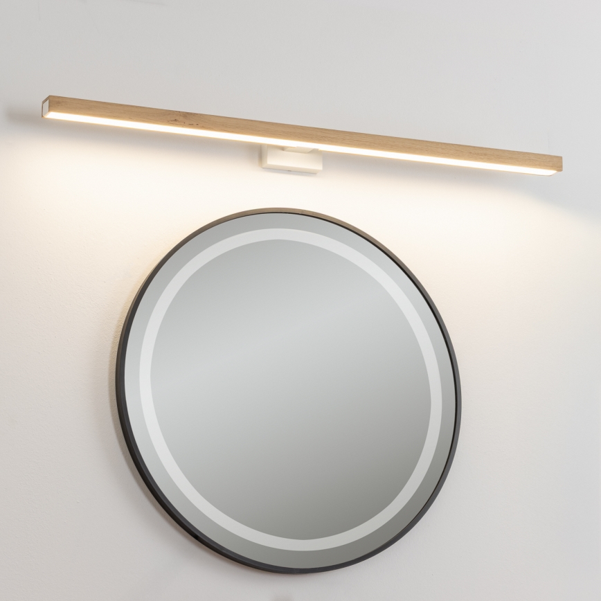 Brilagi - LED Rasvjeta za ogledalo u kupaonici WOODY MIRROR LED/15W/230V 90 cm IP44 hrast/bijela