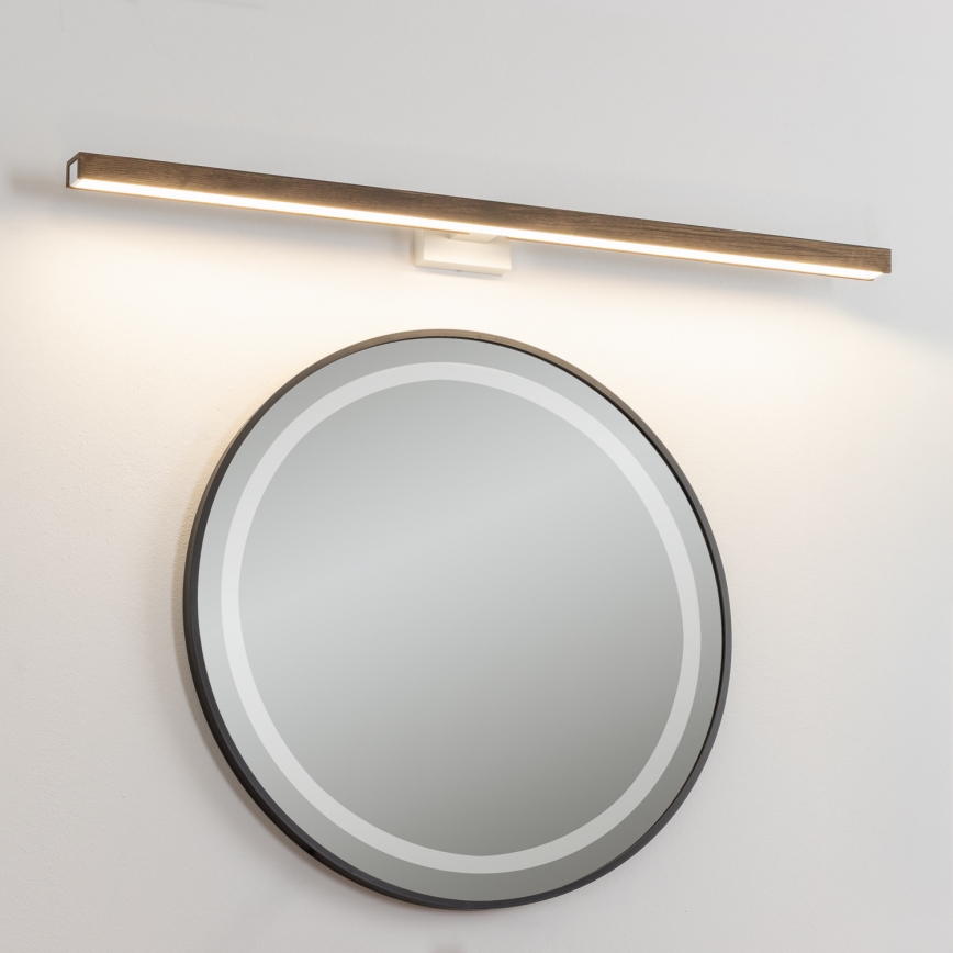 Brilagi - LED Rasvjeta za ogledalo u kupaonici WOODY MIRROR LED/15W/230V 90 cm IP44 hrast orah/bijela