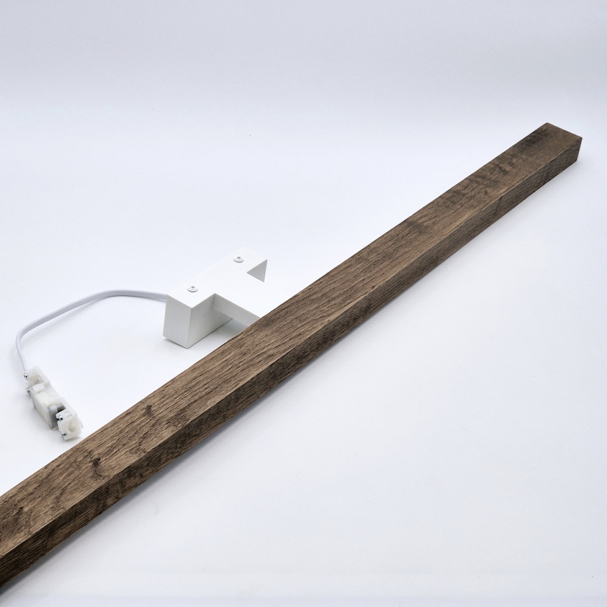 Brilagi - LED Rasvjeta za ogledalo u kupaonici WOODY MIRROR LED/15W/230V 90 cm IP44 hrast orah/bijela